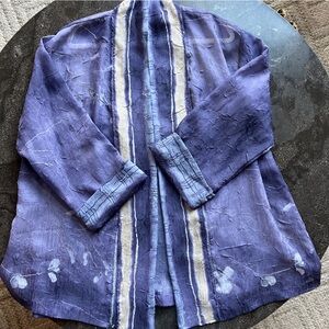 Barbara Lesser Sheer Blue Kimono
